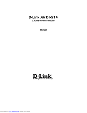 D-Link DI-514 - Wireless Router Owner's Manual