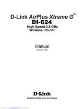 D-Link AirPlus Xtreme G DI-624 Owner's Manual