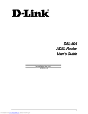 D-Link DSL-504 User Manual