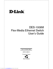 D-Link DES-1008M User Manual