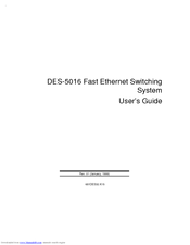 D-Link DES-5016 User Manual