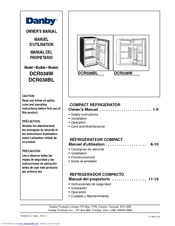 Danby DCR038W Owner's Manual