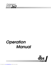 dbx 262 Operation Manual