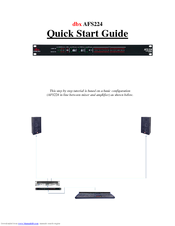 dbx AFS224 Quick Start Manual