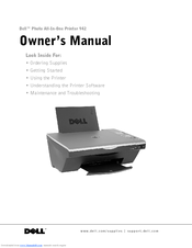 Dell 942 All In One Inkjet Printer Owner's Manual