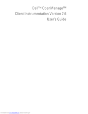 Dell OpenManage Client Instrumentation 7.6 User Manual