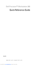 Dell Precision Workstation 380 Quick Reference Manual