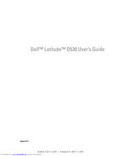 Dell Latitude D530 User Manual