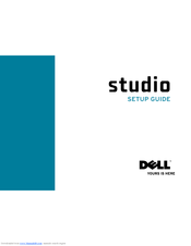 Dell Studio 0C547MA00 Setup Manual
