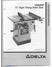 Delta UNISAW 422-04-651-0039 Instruction Manual