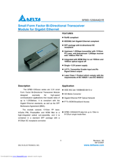 Delta Electronics SFBD-1250A4Q1R Specification Sheet