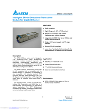 Delta Electronics SPBD-1250A4Q1R Specification Sheet