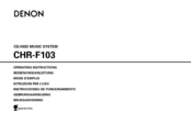 Denon CHR-F103 Operating Instructions Manual