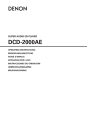 Denon DCD-2000AE Operating Instructions Manual