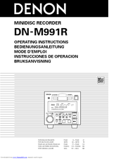 Denon DN-M991R Operating Instructions Manual