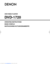 Denon DVD1720 - DVD 1720 Player Operating Instructions Manual