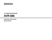 Denon AVR-686 Operating Instructions Manual