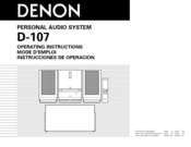 Denon D-107 Operating Instructions Manual