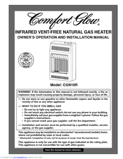 Desa Comfort Glow CGN10R Owner's Operation And Installation Manual