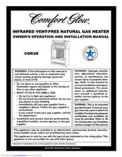 Desa Comfort Glow CGR2N Owner's Operation And Installation Manual