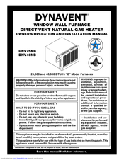 Desa DynaVent DNV25NB Owner's Operation And Installation Manual