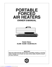 Desa PORTABLE FORCED AIR HEATERS Owner's Manual