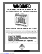 Vanguard VN1800IT Owner's Operation And Installation Manual
