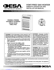 Desa VP1000BTA VN10A Owner's Operation And Installation Manual