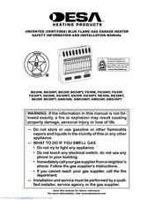 Desa FG30NT Safety Information And Installation Manual