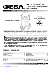 Desa RCCP80V Owner's Manual