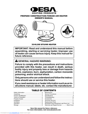 Desa SPC-35 Owner's Manual
