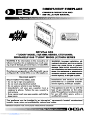 Desa Tudor T36NA Series Owner's Operation And Installation Manual