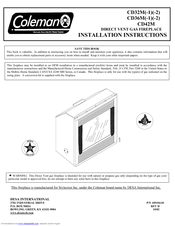 Coleman CD36M-1 Installation Instructions Manual