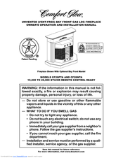 Desa Comfort Glow CF26PTA Owner's Operation And Installation Manual