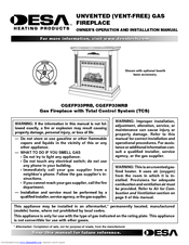 Desa CGEFP33NRB Owner's Operation And Installation Manual