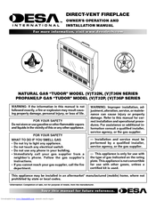 Desa T32N, T36N, T32P, T36P Owner's Operating And Installation Manual