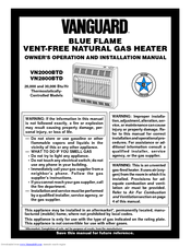 Desa Vanguard VN2800BTD Owner's Operation And Installation Manual