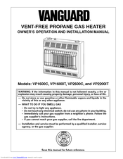 Desa Vanguard VP1600C Owner's Operation And Installation Manual