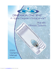 Dimension One Spas 2005 Owner's Manual