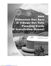 Dimension One Spas 2002 Diplomat Planning And Installation Manual