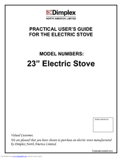Dimplex ELECTRIC STOVE Practical User's Manual