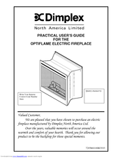 Dimplex Optiflame Electric Fireplace User Manual