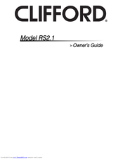 Directed Electronics Clifford RS2.1 Owner's Manual