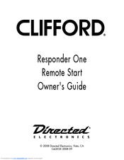 Directed Electronics Clifford G4203X Owner's Manual