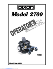 Dixon ZTR 2700 Operator's Manual