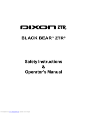 Dixon Black Bear 11249-106 Safety And Operating Manual