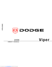Dodge 2008 Viper Owner's Manual