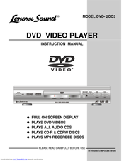 Lenoxx DVD-2003 Instruction Manual