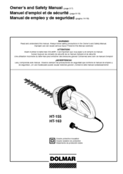 Dolmar HT-155 HT-163 Owner's And Safety Manual