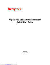 Draytek Vigor 2700Gi Quick Start Manual
